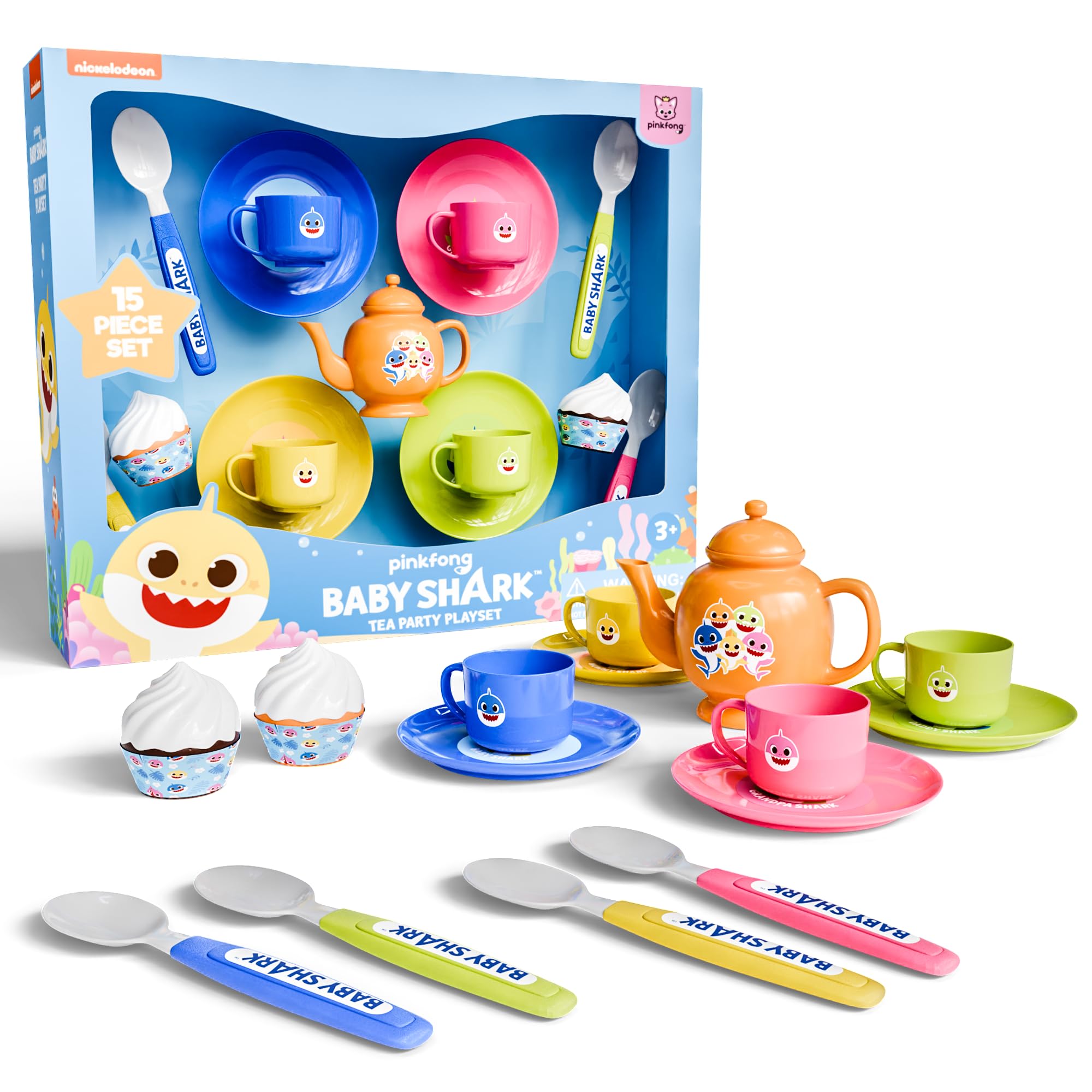 韓国限定 Baby Shark 食器 カトラリー 帽子 セット Amazon.com: Lollipop Baby Shark Tea Party Playset with 15-Piece